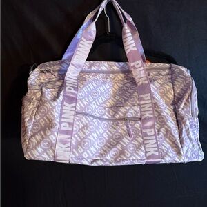 PINK Victoria's Secret Purple Travel Bag with Durable Canvas